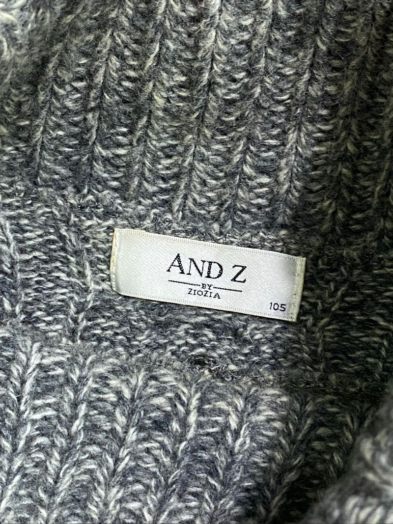 Knitwear Cable Turtleneck Gray two tone And z, foto 9