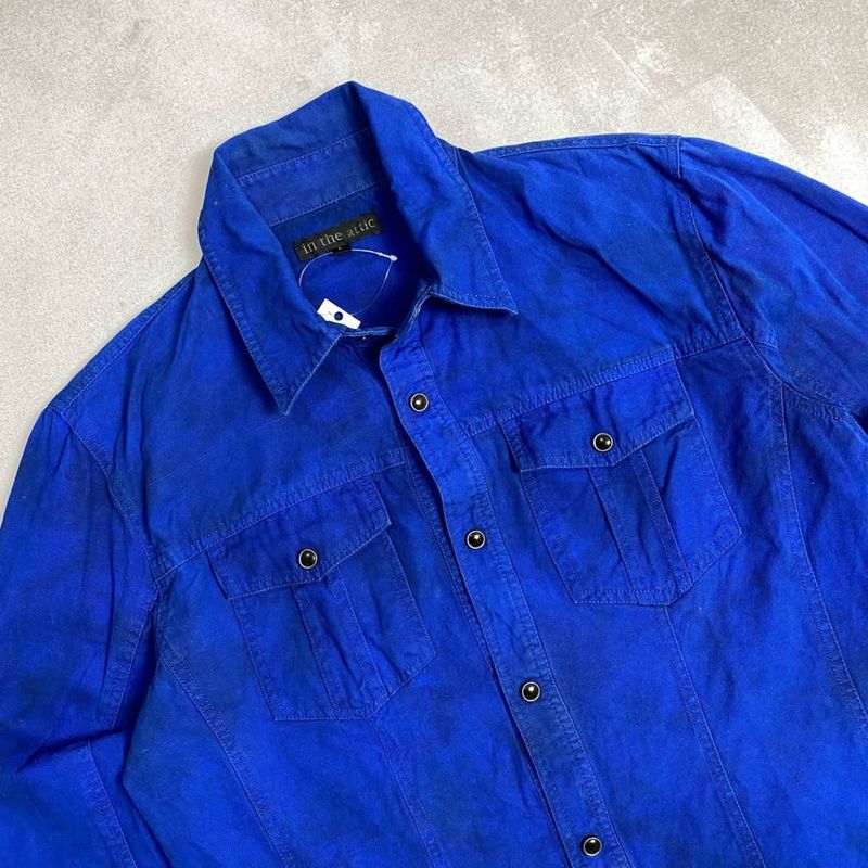 Y2K IN THE ATTIC BLUE PATERN SHIRT, foto 3