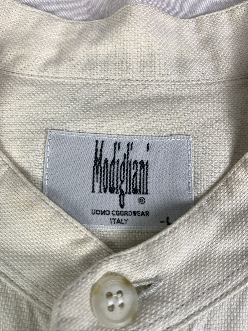Modigliani Off-white Mandarin Collar Shirt (L), foto 6