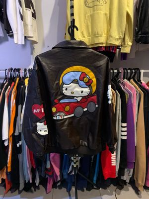 Leather jacket hello kitty//jaket karakter
