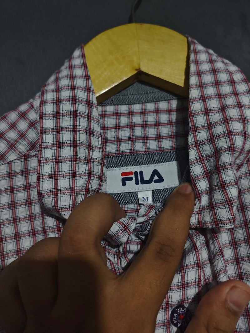 Kemeja Gingham Fila Longsleeve, foto 5