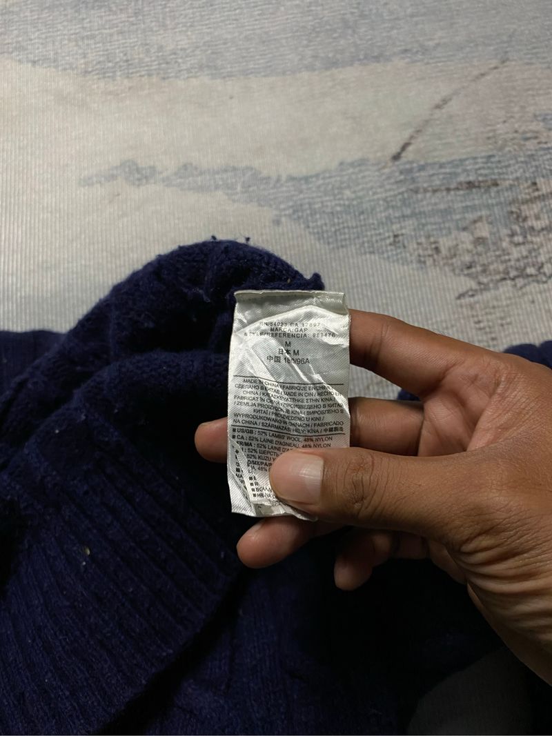 GAP NAVY CABLE KNIT SWEATER, foto 7