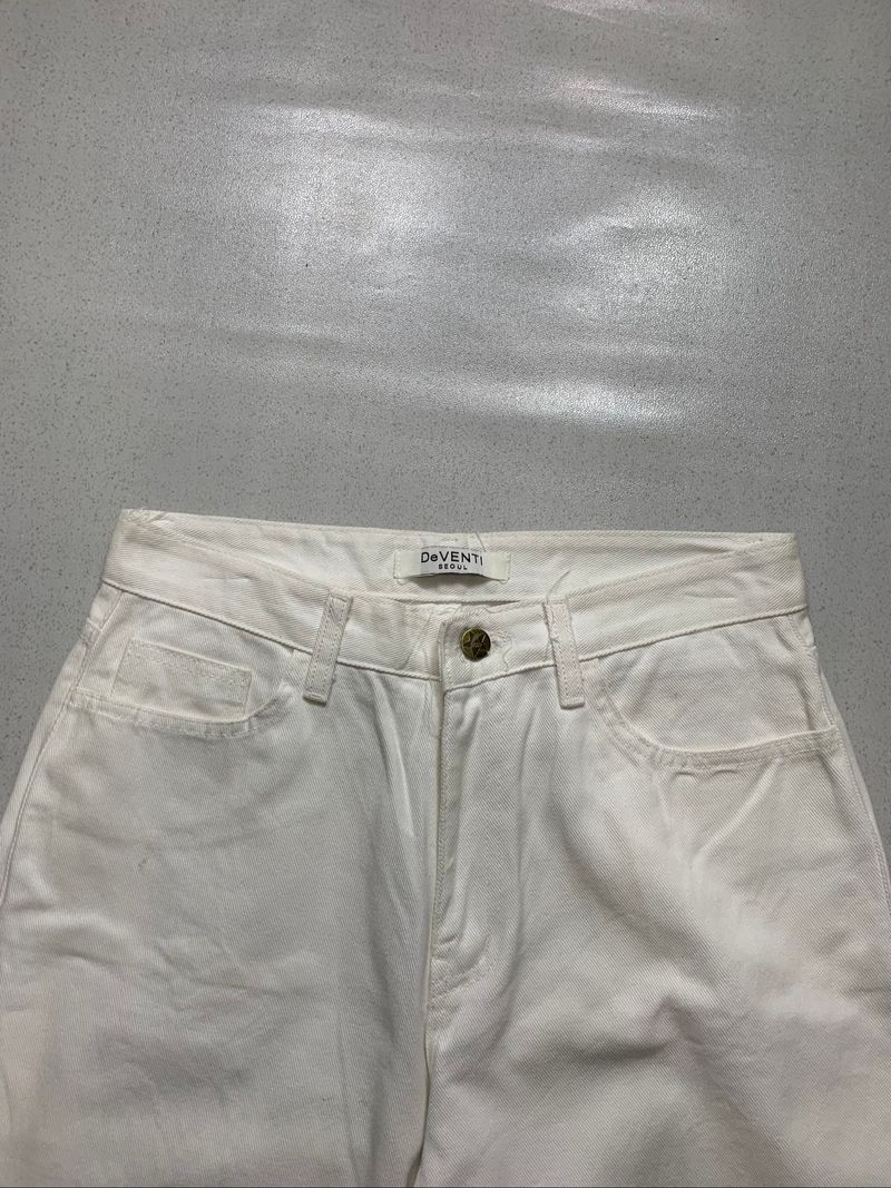 DeVENTI White Baggy Pants Wide Leg, foto 7