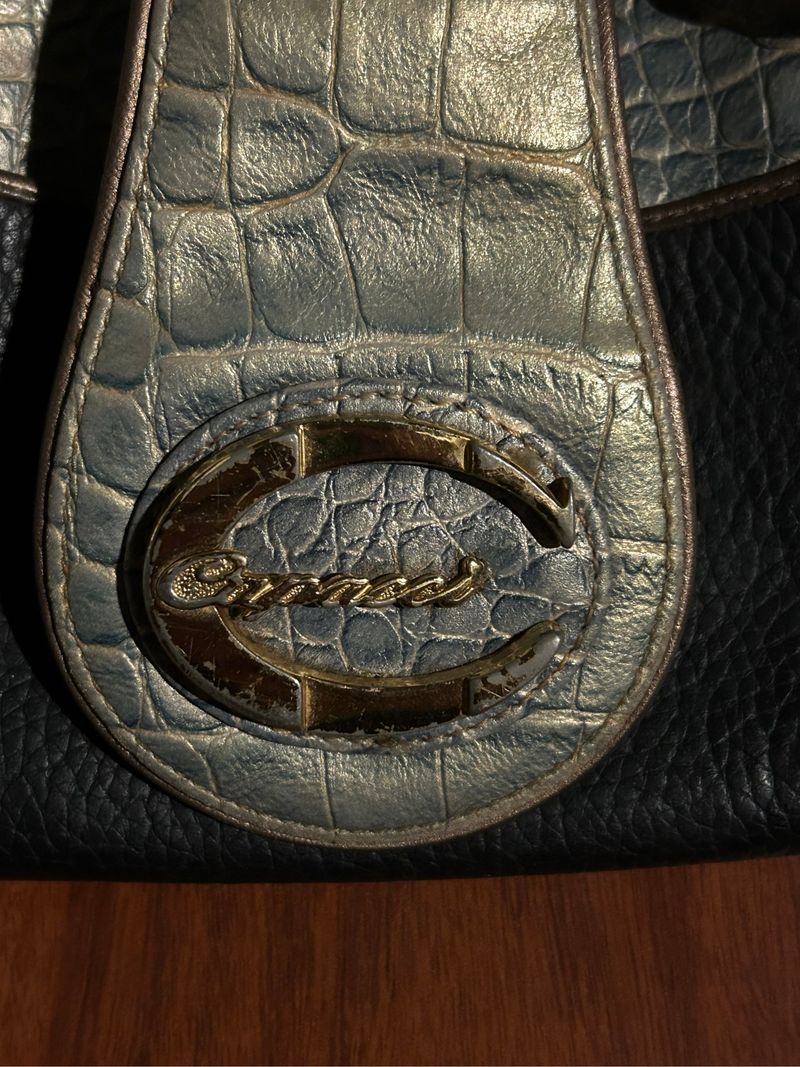 vtg capacci leather hand bag, foto 2
