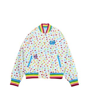 Angel Blue Jolly Jelly Bean Print Rainbow Varsity Jack