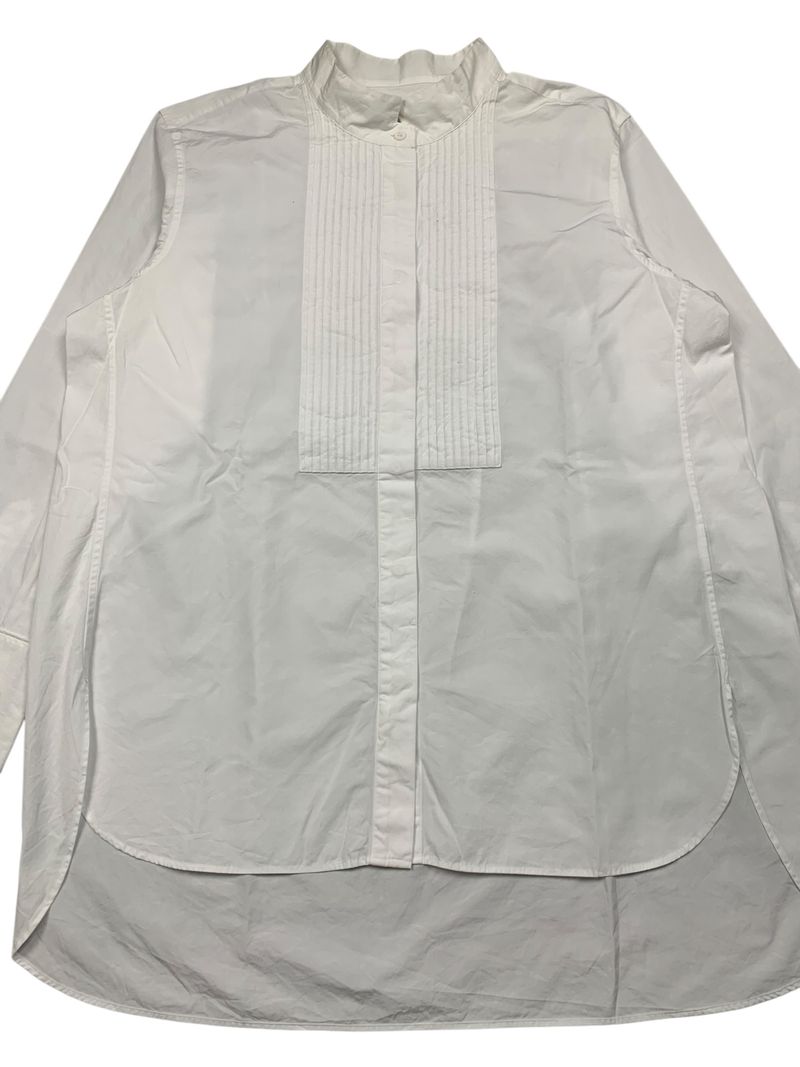 Jil sander x uniqlo +j plated pattern white shirt, foto 3