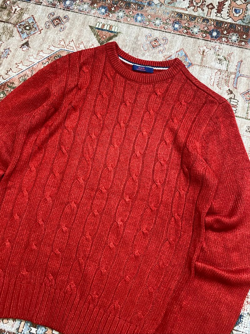 Knitwear Cable Blank Red Hum, foto 3