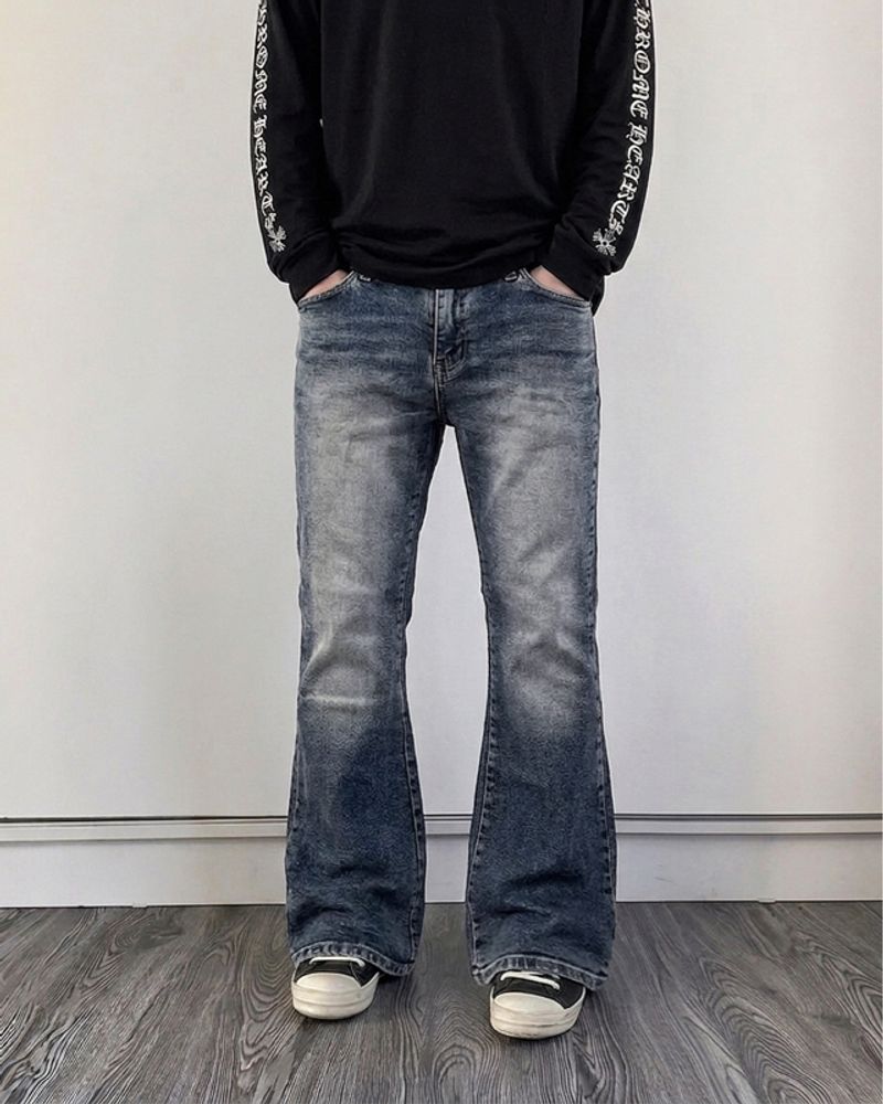Mobile Power Bootcut Jeans Blue Washed, foto 8