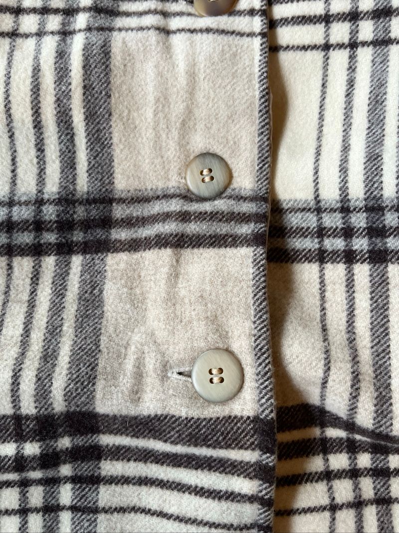 Cacharel Plaid Corduroy Collar Wool Jacket, foto 7