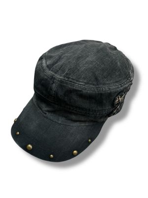 y2k Faded Studed Cadethat Skull Logo