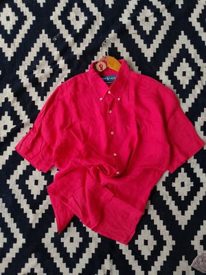 Kemeja Pria Vintage Ralph Lauren Rare Lolife Style Red Line