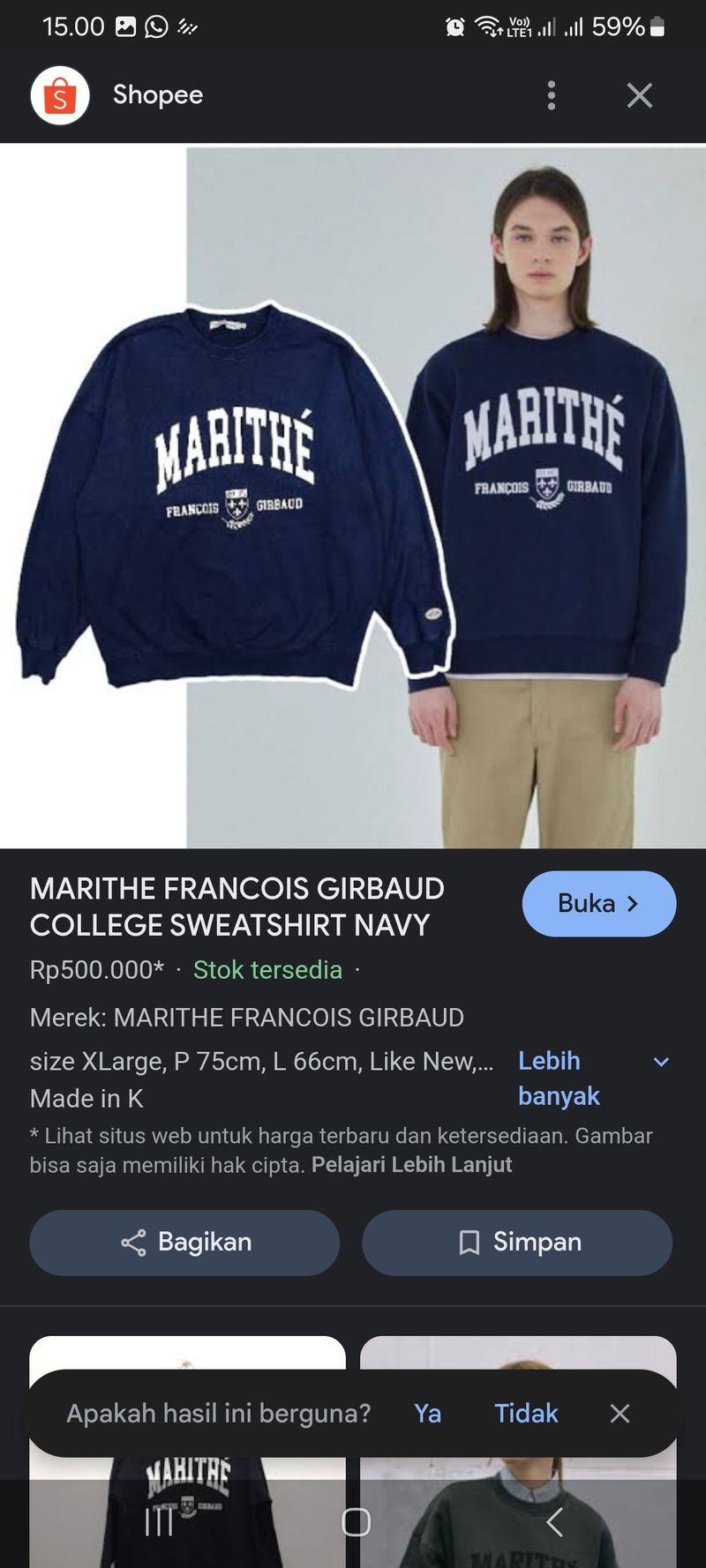 Marithè Fràncois Girbaud Casual Sweater Pria navy, foto 7