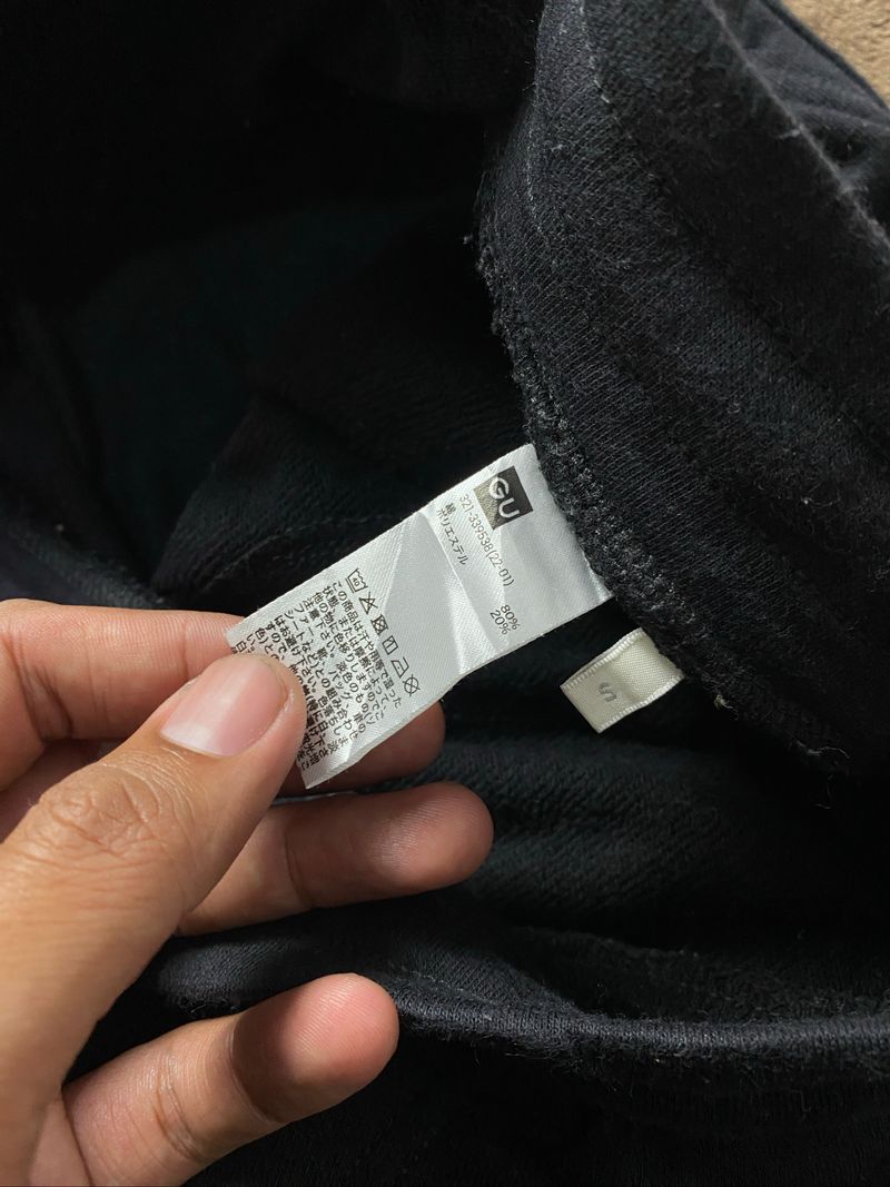 SHORT SWEAT PANTS GU UNIQLO BLACK BASIC, foto 4