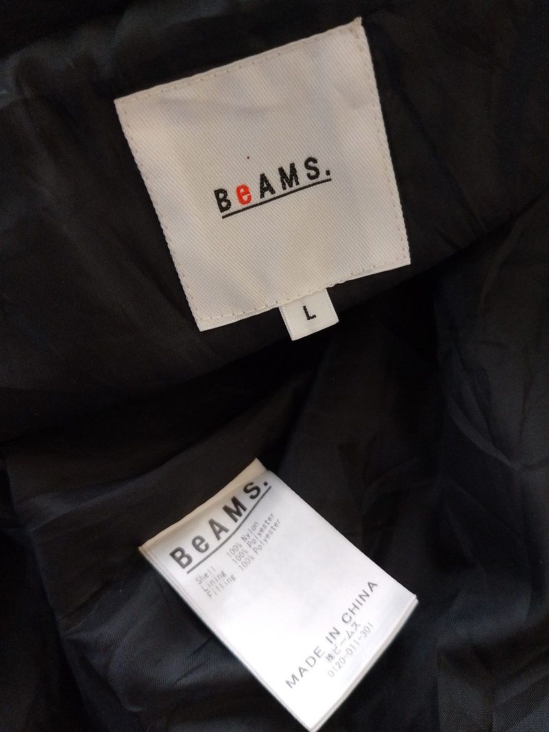 Jaket Gelembung Puffer Boxy Oversize BEAMS Black Second, foto 8