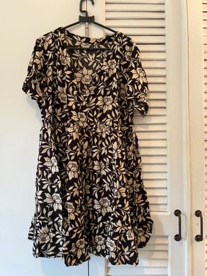 Flower black dress