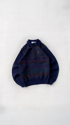 XERNOS PATTERN KNIT HALFBUTTON