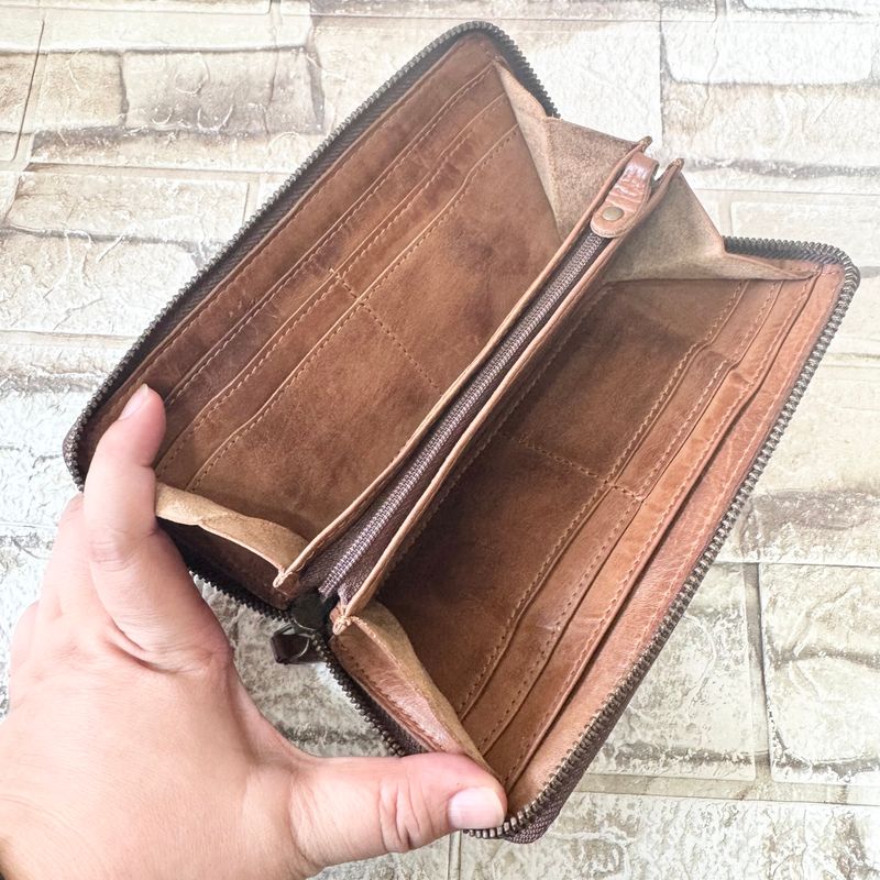 665# NET-Preloved Harbour 2nd Dompet Anyam Cognac, foto 7