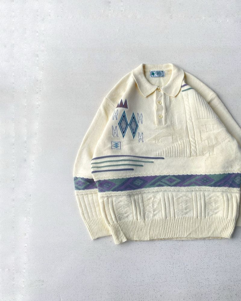 HORSE PATTERN KNIT HALFBUTTON, foto 2