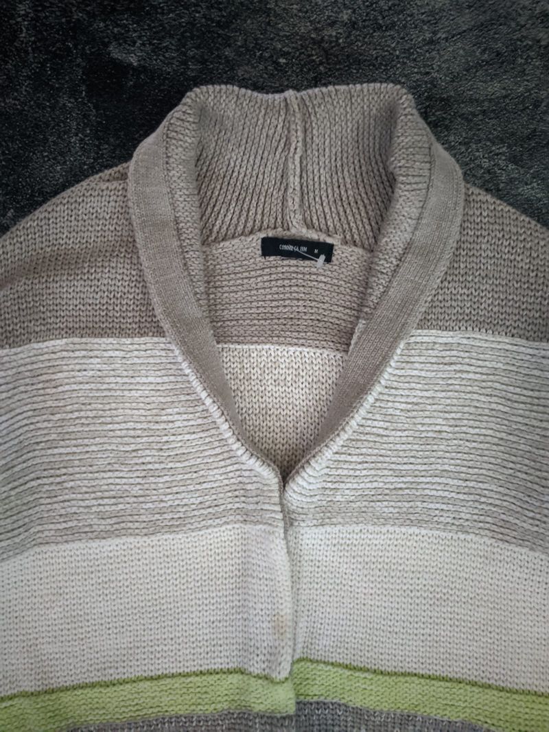 Cardigan Rajut Crop Salur, foto 2