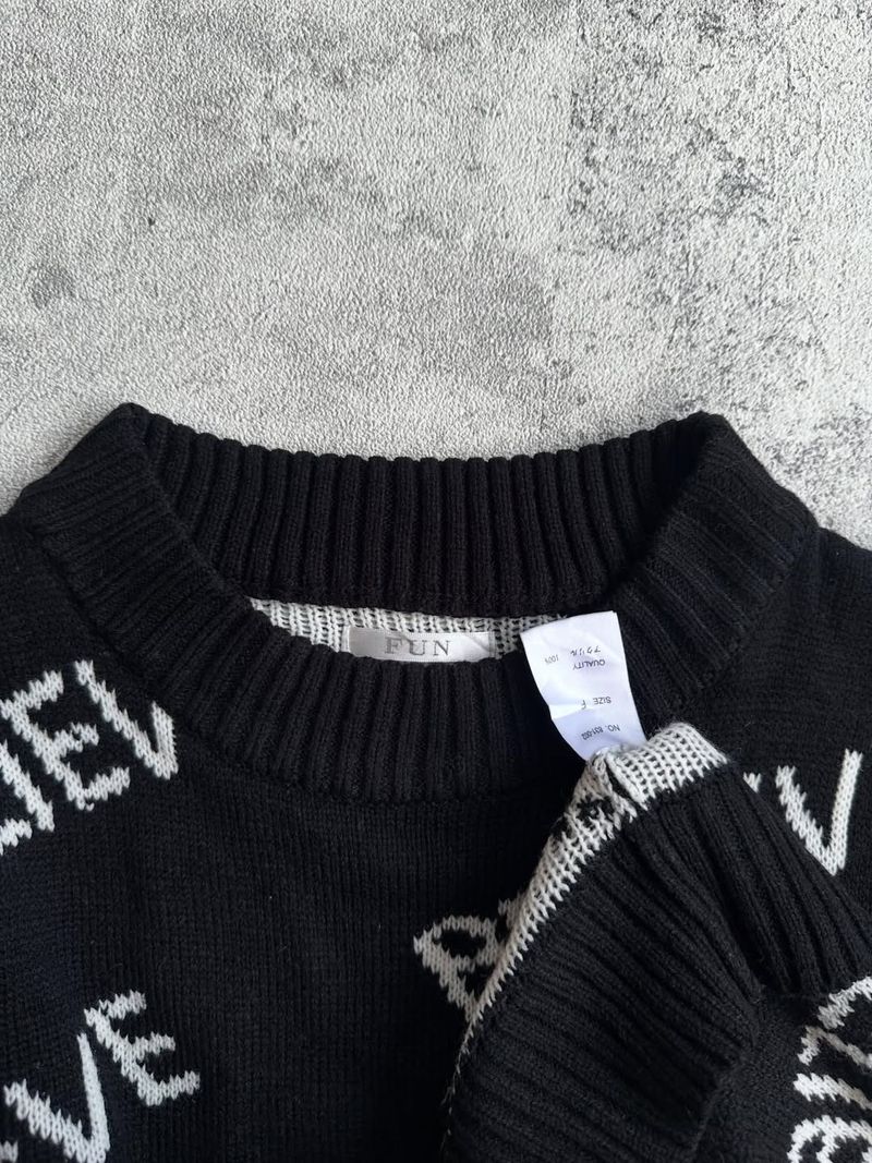 Fun knitwear basic graphic pattern sweater, foto 6