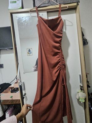 Terracotta Maxi Bodycon Dress