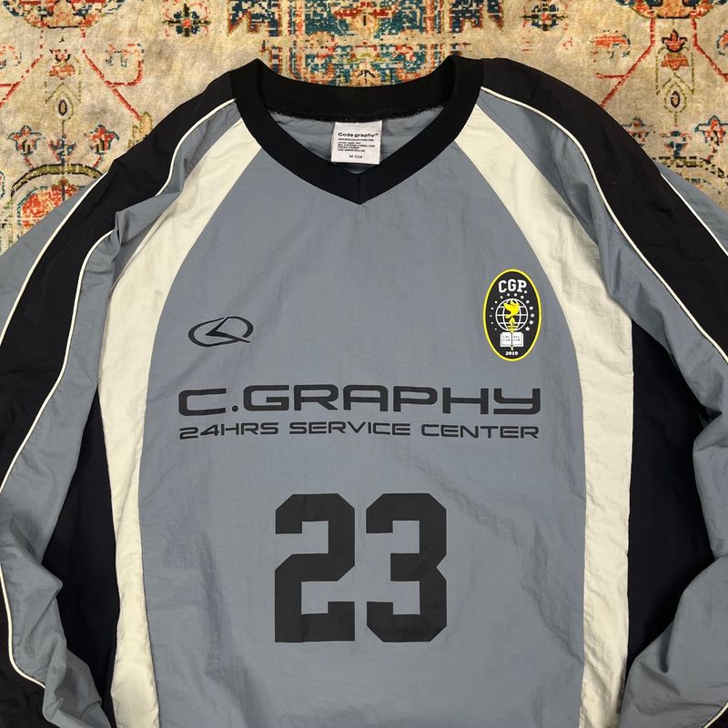 Codegraphy jersey nylon jacket y2k, foto 2