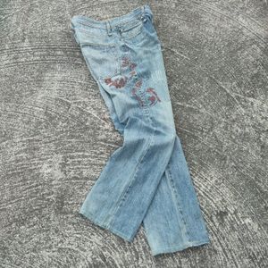 Sukajan Blue Faded Unique Jeans 🇯🇵
