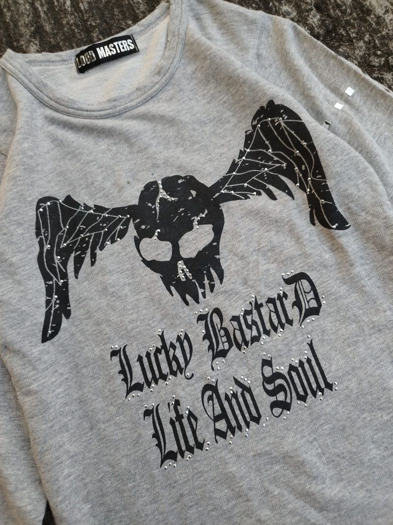 Y2K Loud Master Skull Longsleeve kaos, foto 8