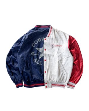 CONVERSE NYLON SLEEVE VARSITY BUTTON REVERSIBLE JACKET