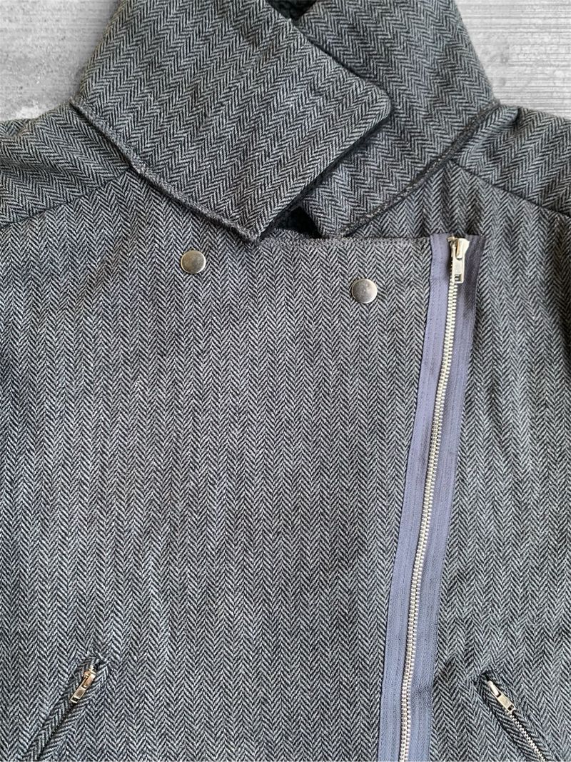 Noir Herringbone Moto Jacket, foto 3