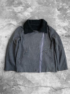 Noir Herringbone Moto Jacket