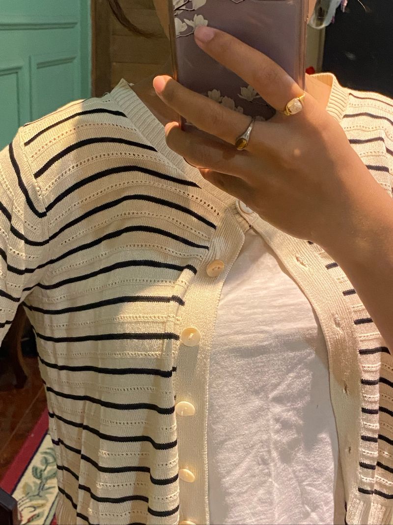 Striped Cardigan short sleeved, foto 3