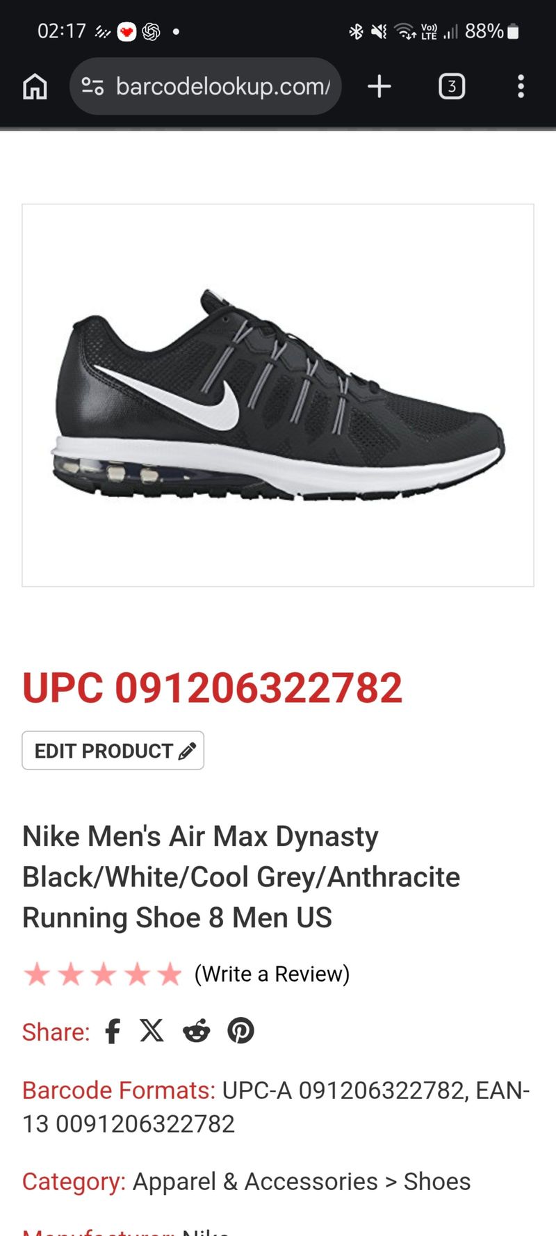 Sepatu Running Air Max Dynasty - Size 41, foto 9