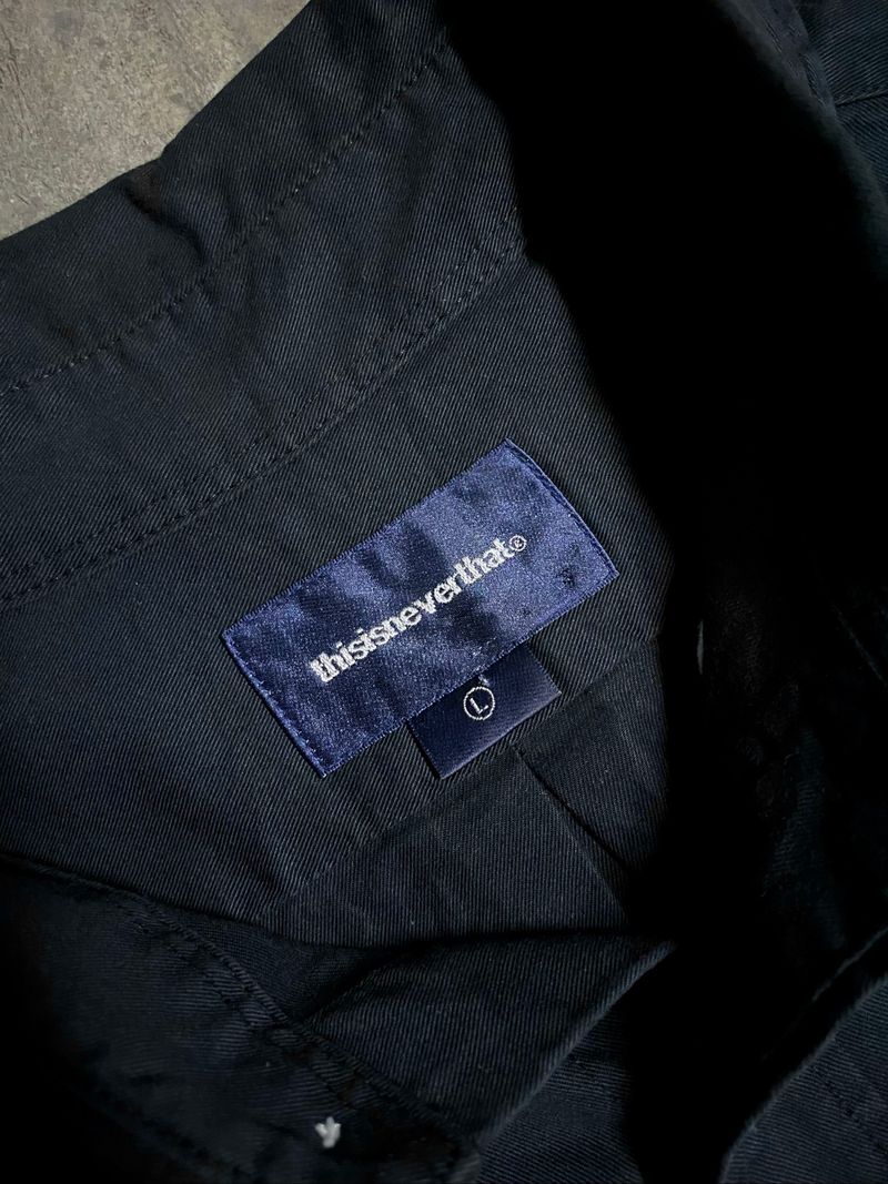 THISISNEVERTHAT T-LOGO TWILL SHIRT BLACK, foto 7