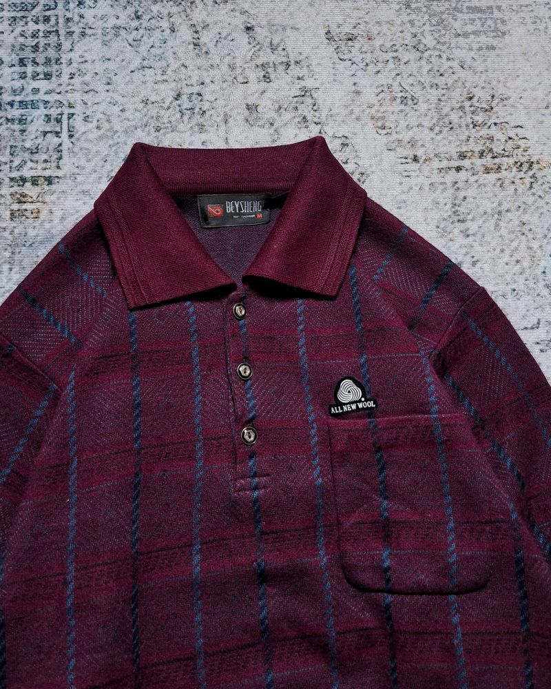 Knitwear Polo Knit Pattern Beysheng, foto 5