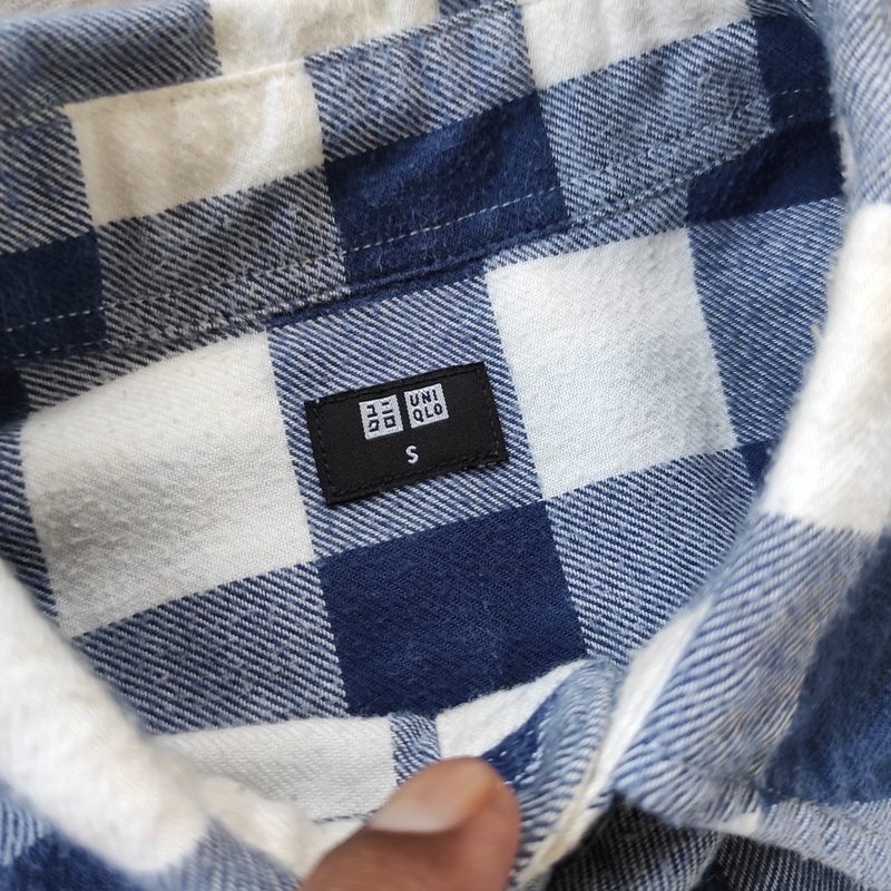 Kemeja flanel uniqlo size S, foto 3