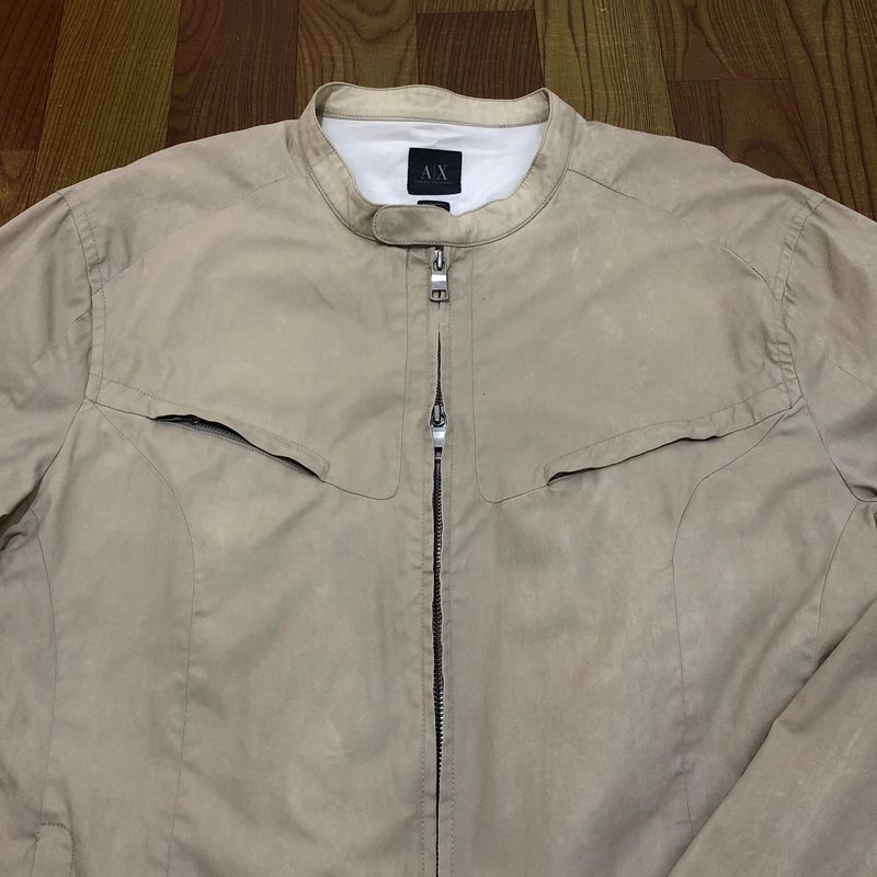 Armani	 Biker Casual Harrington jacket Pria cream, foto 3