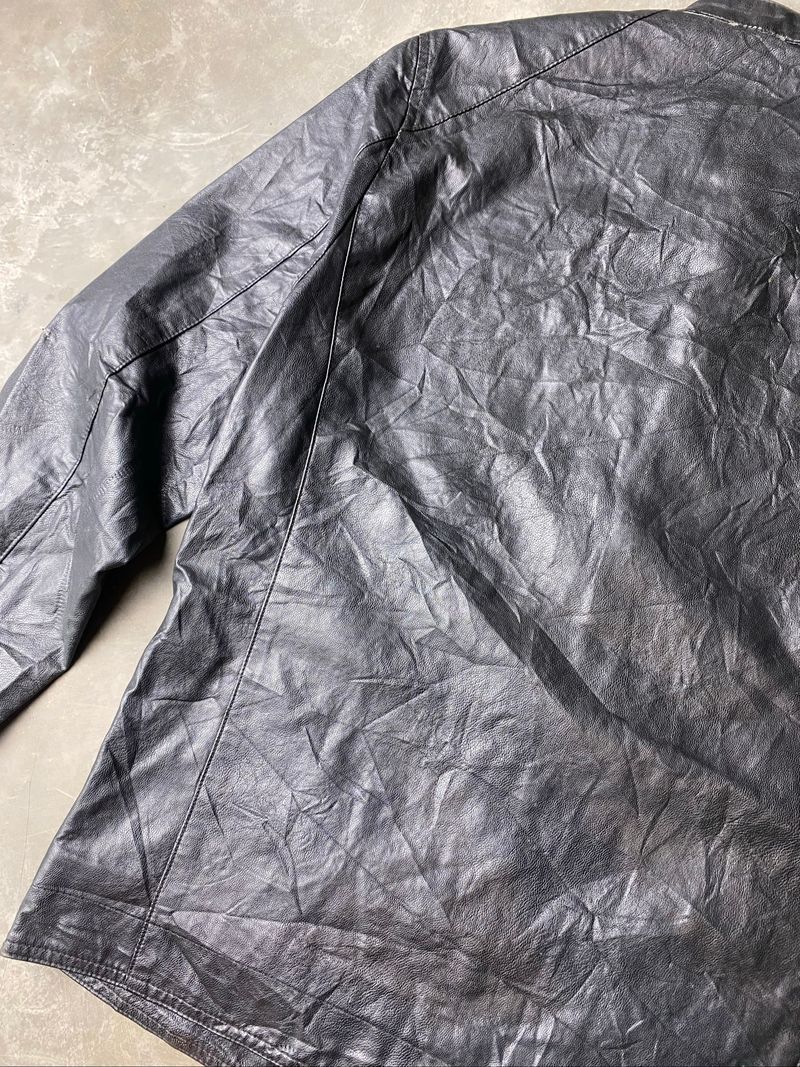 vintage leather biker jacket semir, foto 7