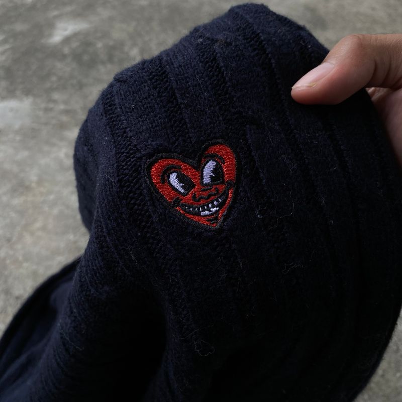 Keith Haring Casual Sweater Pria navy, foto 4