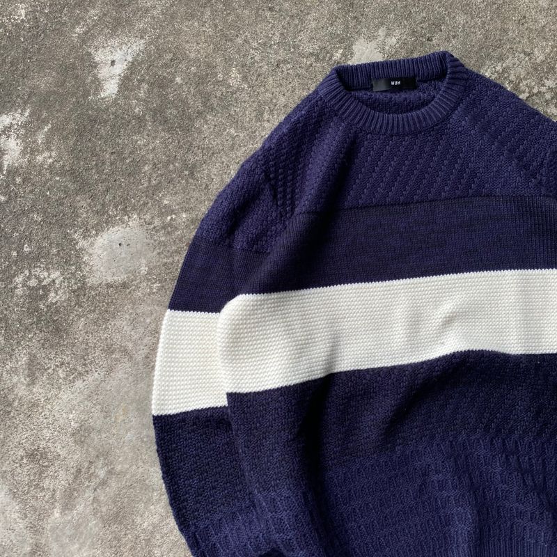 Casual Sweater Pria navy, foto 2