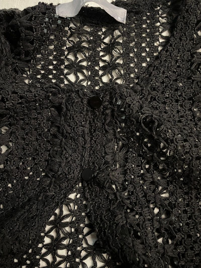 atasan rajut warna hitam, foto 2