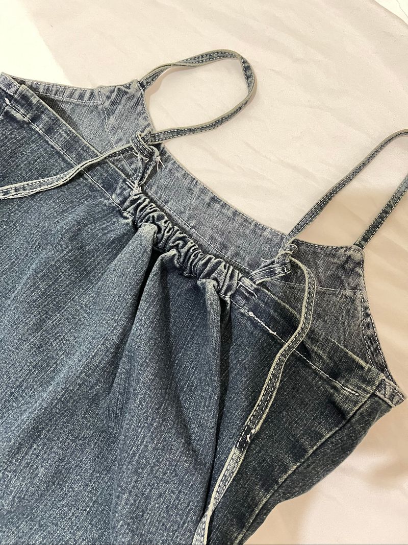 Denim Patch Y2K dress cami top, foto 4