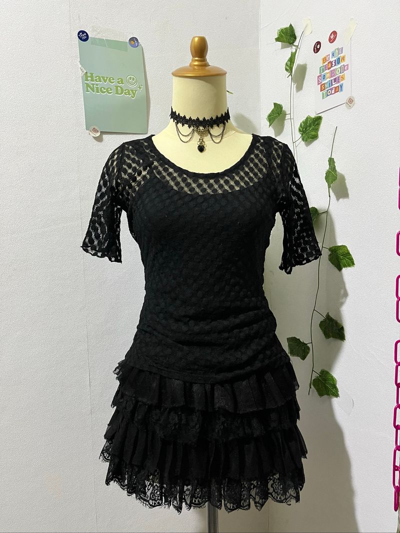 top lace mesh gothic outer, foto 2