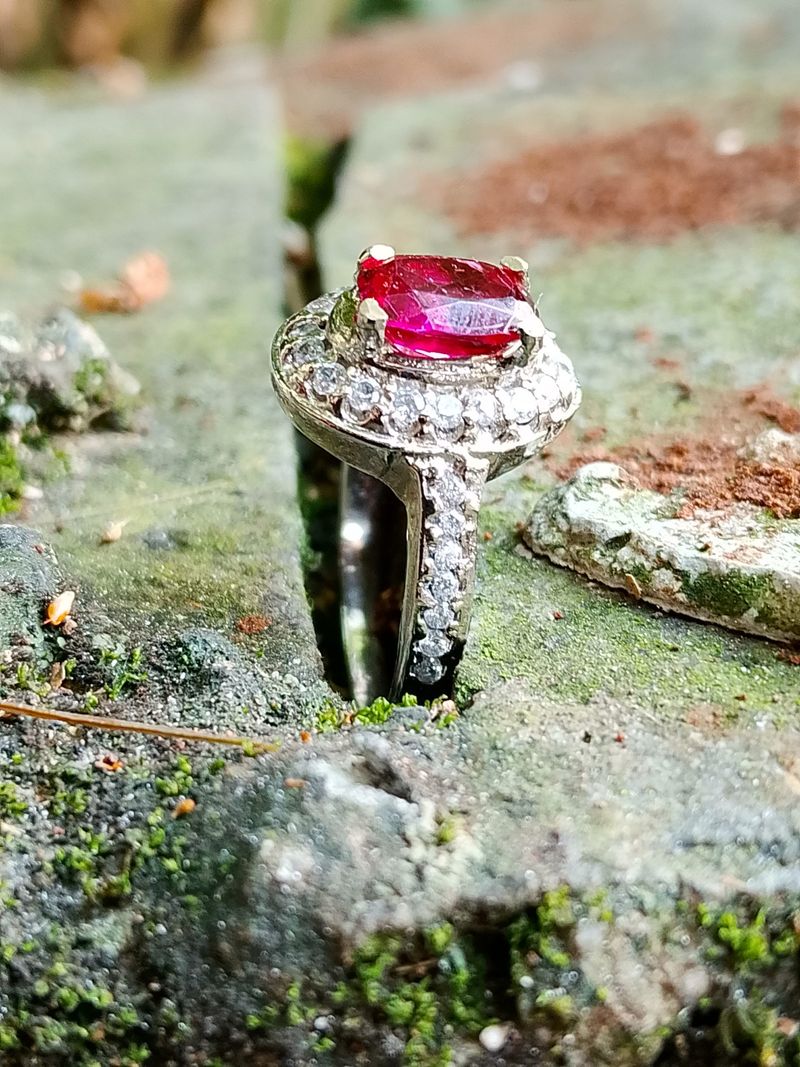 red topaz ring cewe 1.3ct+memo, foto 4