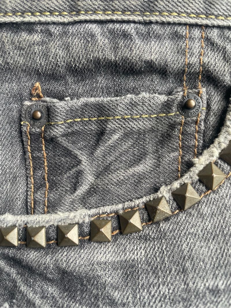 Hysteric Glamour Studed Distresed Shorts Jeans, foto 3
