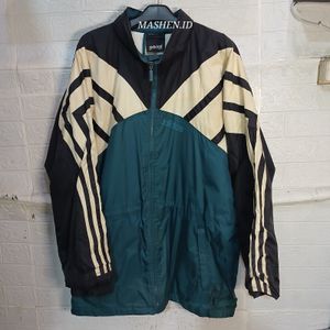 Jaket Vintage Coach Olahraga Adidas Colorblock Size XL