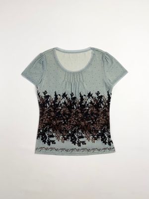 Y2k TOUT FAIT Velvet Tee Made In Japan