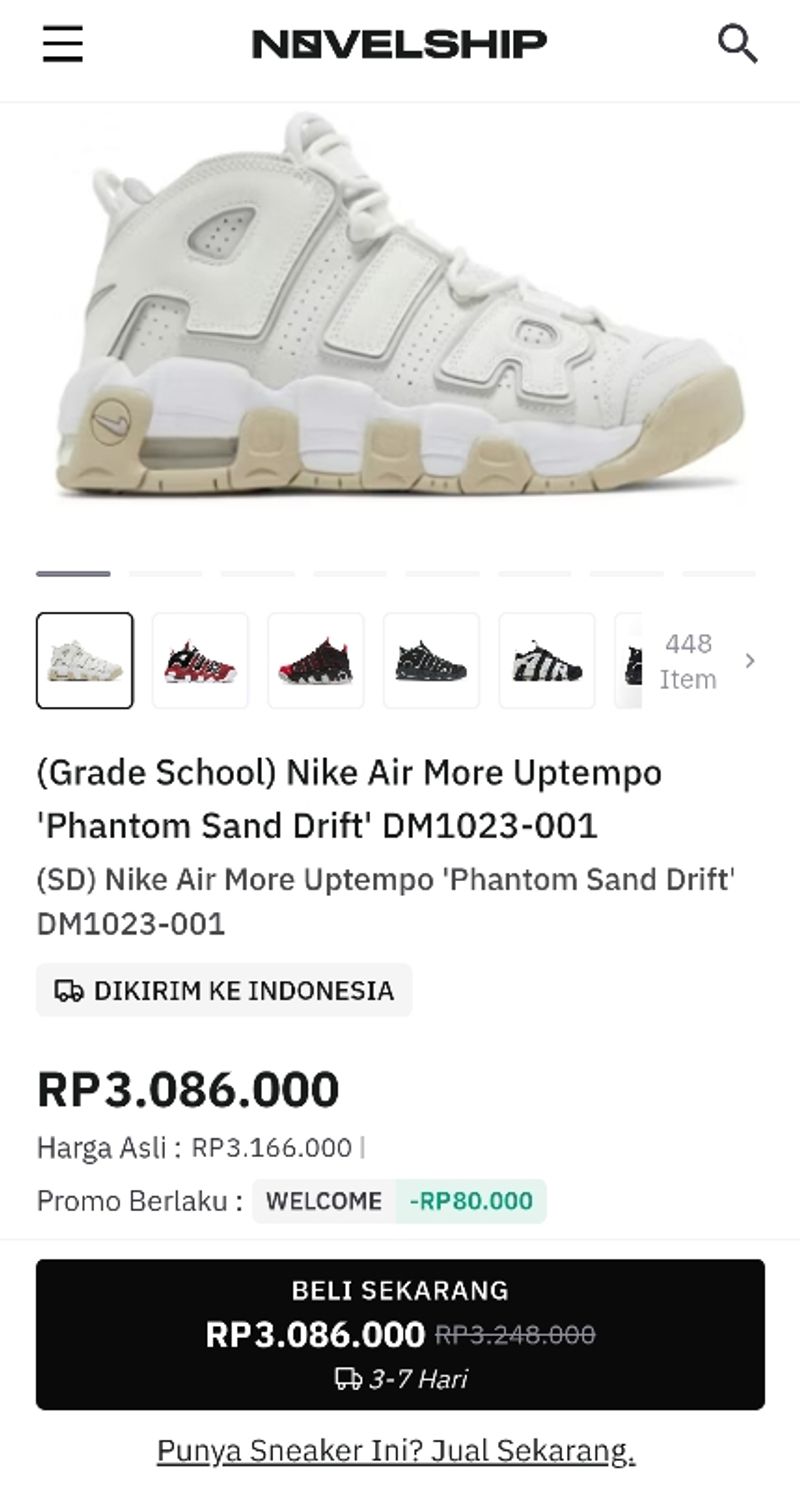 Nike Air More Uptempo Phantom Sand Drift, foto 6