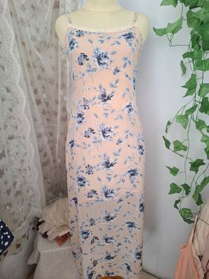 Floral blue cream dress