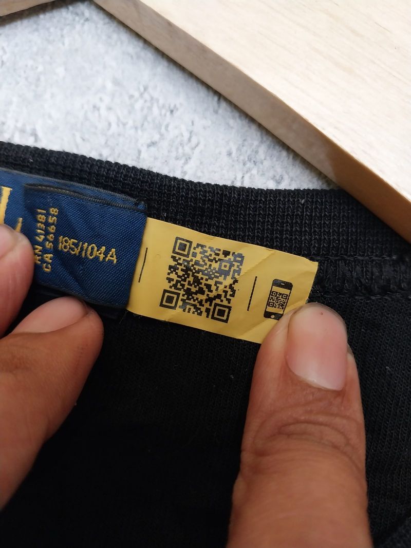 Crewneck Polo Ralph Lauren Black Barcode Authentic, foto 5